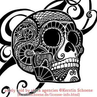 skull, vector, tattoo, stock, image, vector, artwork,